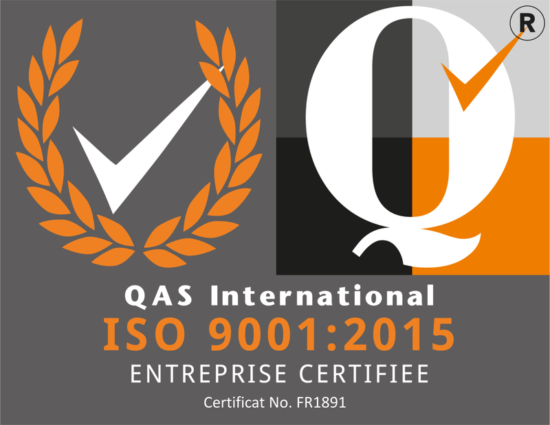 Certifié ISO 9001:2015 par QAS International — certificat n° FR1891